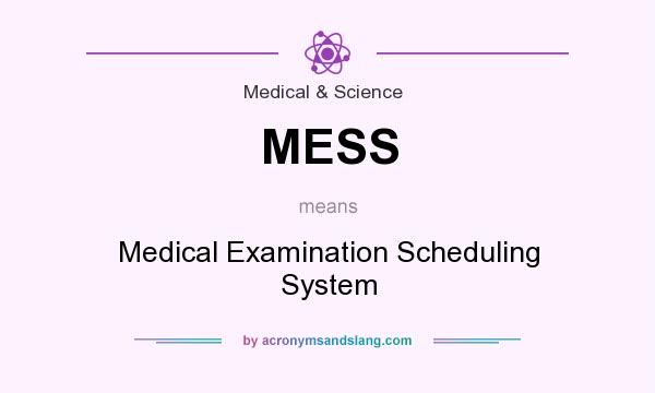 What does MESS mean? It stands for Medical Examination Scheduling System