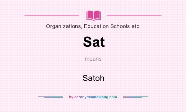 What does Sat mean? It stands for Satoh