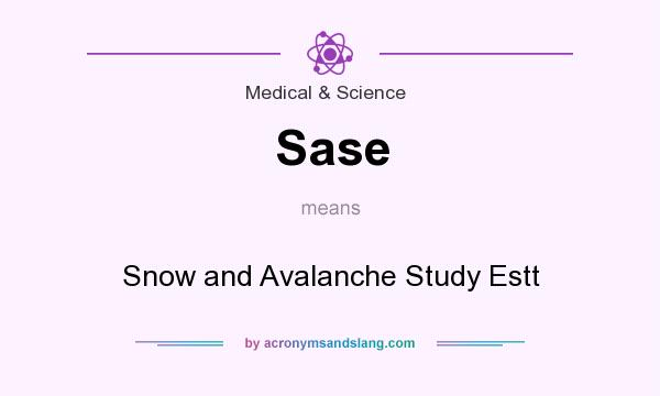 What does Sase mean? It stands for Snow and Avalanche Study Estt