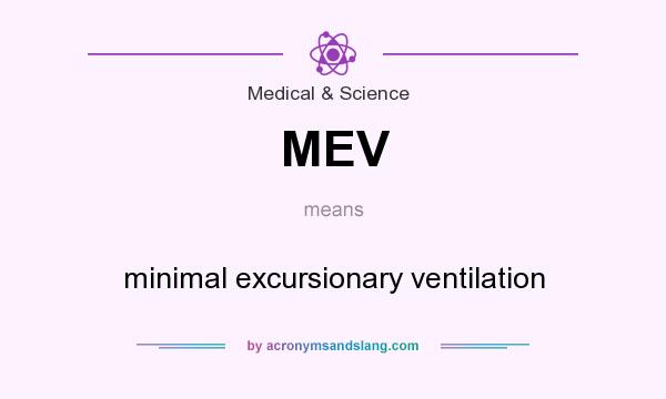 What does MEV mean? It stands for minimal excursionary ventilation
