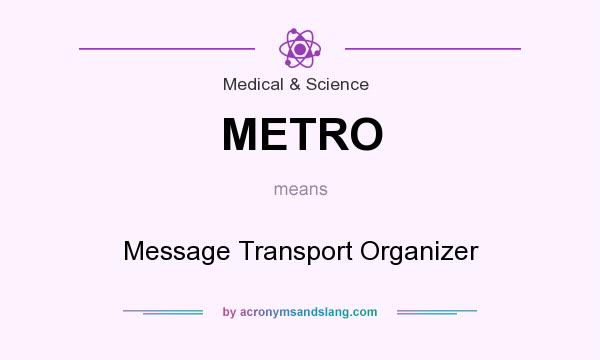 What does METRO mean? It stands for Message Transport Organizer
