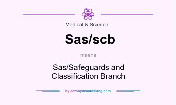 What does Sas/scb mean? It stands for Sas/Safeguards and Classification Branch