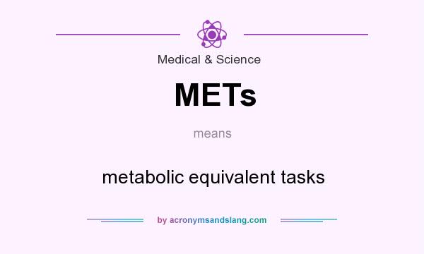 What does METs mean? It stands for metabolic equivalent tasks