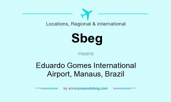 What does Sbeg mean? It stands for Eduardo Gomes International Airport, Manaus, Brazil