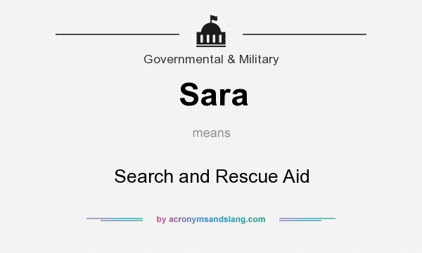 What does Sara mean? It stands for Search and Rescue Aid