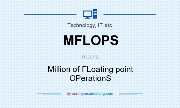 What does MFLOPS mean? It stands for Million of FLoating point OPerationS