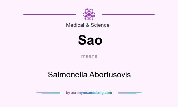 What does Sao mean? It stands for Salmonella Abortusovis