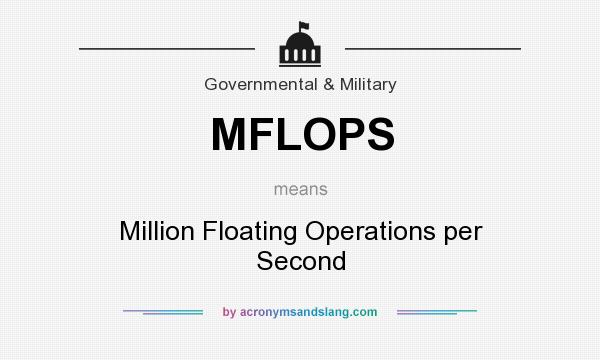 What does MFLOPS mean? It stands for Million Floating Operations per Second