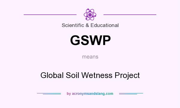 What does GSWP mean? It stands for Global Soil Wetness Project