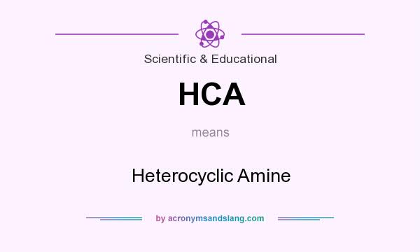 What does HCA mean? It stands for Heterocyclic Amine