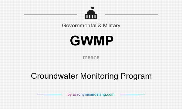 What does GWMP mean? It stands for Groundwater Monitoring Program