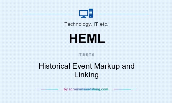 What does HEML mean? It stands for Historical Event Markup and Linking