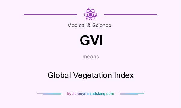 What does GVI mean? It stands for Global Vegetation Index