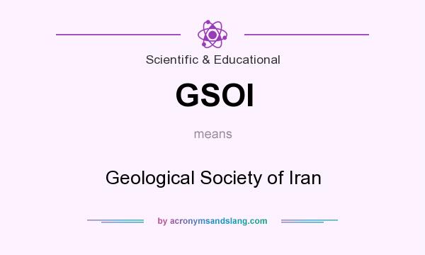 What does GSOI mean? It stands for Geological Society of Iran