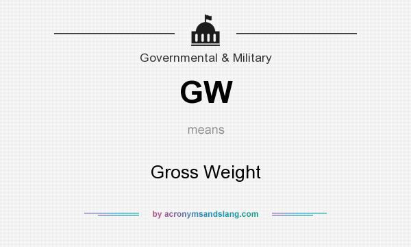 What does GW mean? It stands for Gross Weight