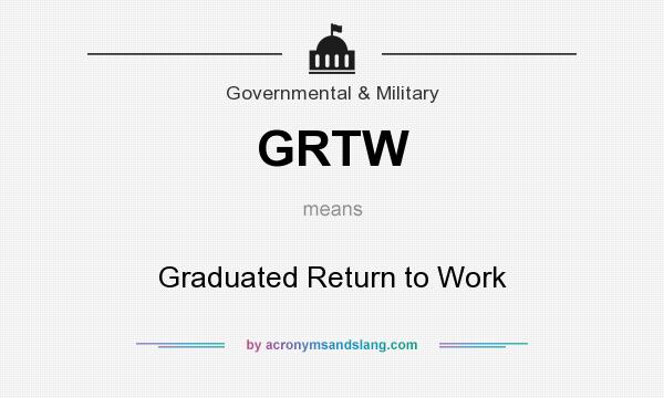 What does GRTW mean? It stands for Graduated Return to Work