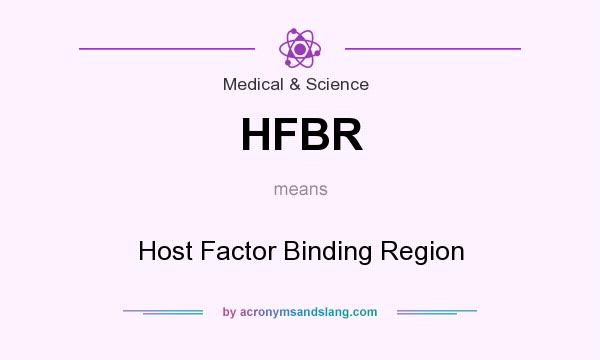 What does HFBR mean? It stands for Host Factor Binding Region