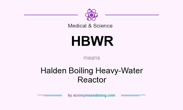 What does HBWR mean? It stands for Halden Boiling Heavy-Water Reactor
