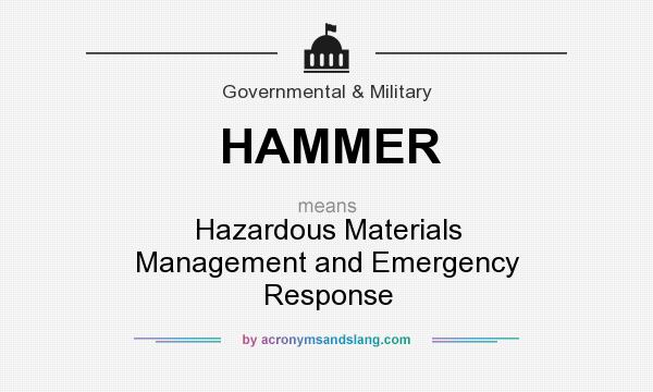 What does HAMMER mean? It stands for Hazardous Materials Management and Emergency Response