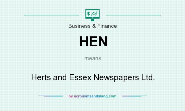 What does HEN mean? It stands for Herts and Essex Newspapers Ltd.