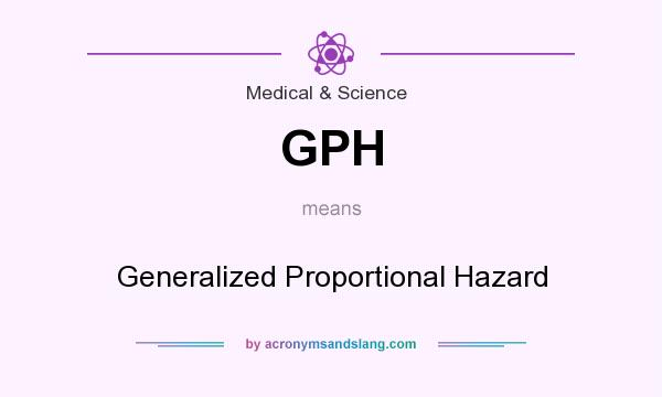 What does GPH mean? It stands for Generalized Proportional Hazard