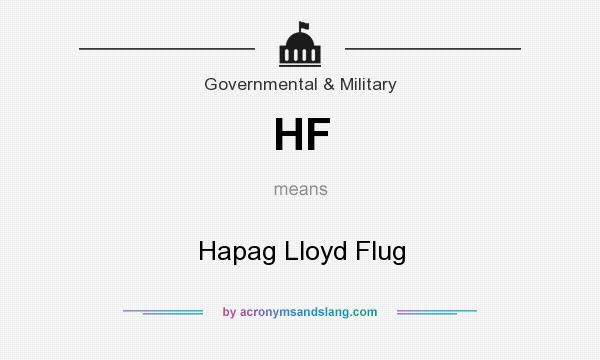 What does HF mean? It stands for Hapag Lloyd Flug