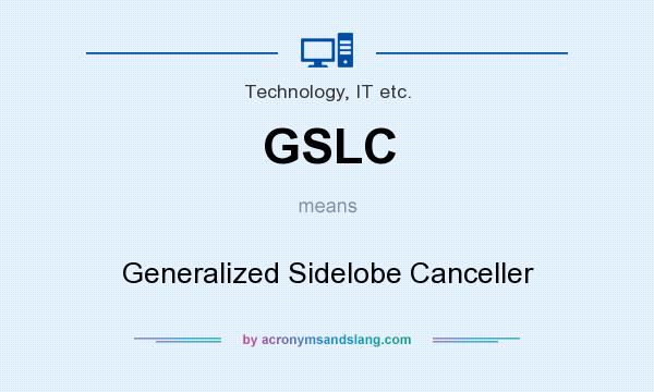 What does GSLC mean? It stands for Generalized Sidelobe Canceller