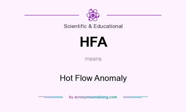 What does HFA mean? It stands for Hot Flow Anomaly