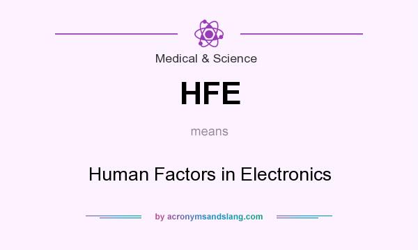 What does HFE mean? It stands for Human Factors in Electronics