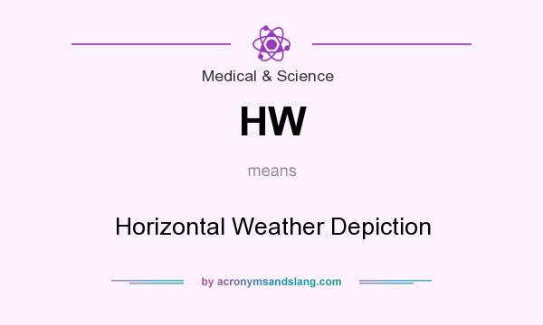 What does HW mean? It stands for Horizontal Weather Depiction