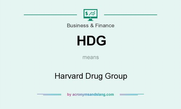 What does HDG mean? It stands for Harvard Drug Group