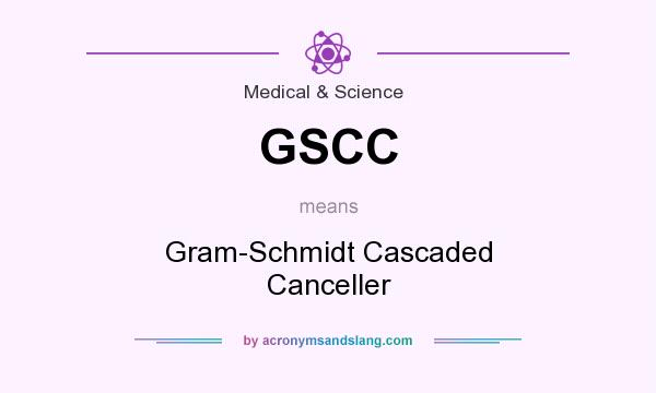 What does GSCC mean? It stands for Gram-Schmidt Cascaded Canceller