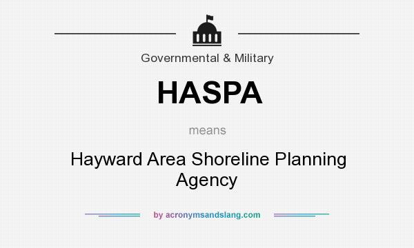 What does HASPA mean? It stands for Hayward Area Shoreline Planning Agency