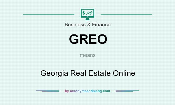 What does GREO mean? It stands for Georgia Real Estate Online