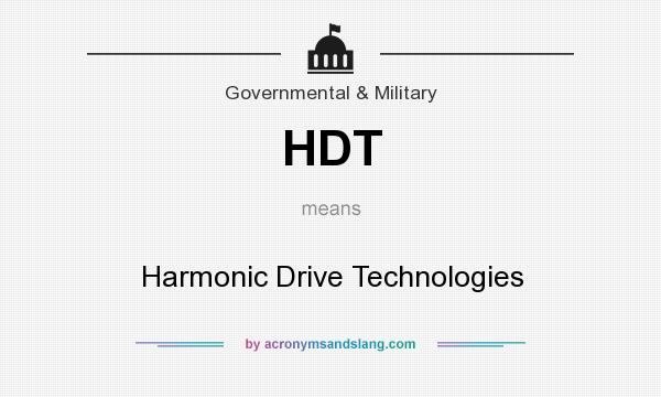 What does HDT mean? It stands for Harmonic Drive Technologies