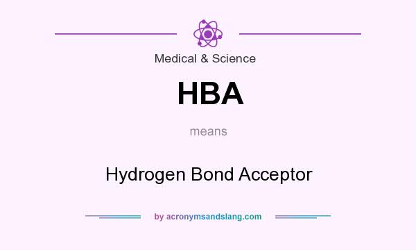 What does HBA mean? It stands for Hydrogen Bond Acceptor