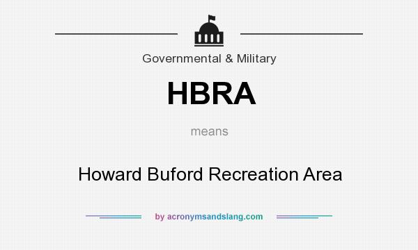 What does HBRA mean? It stands for Howard Buford Recreation Area
