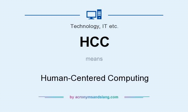 What does HCC mean? It stands for Human-Centered Computing