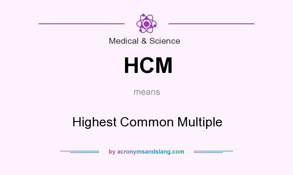 What does HCM mean? It stands for Highest Common Multiple