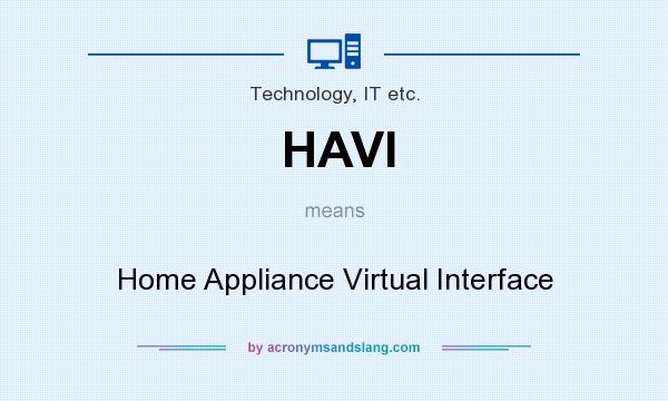 What does HAVI mean? It stands for Home Appliance Virtual Interface