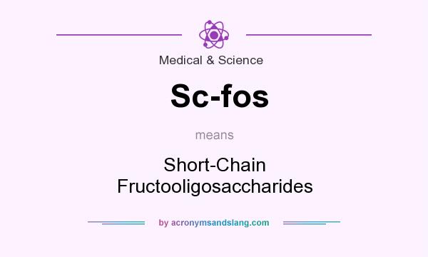 What does Sc-fos mean? It stands for Short-Chain Fructooligosaccharides