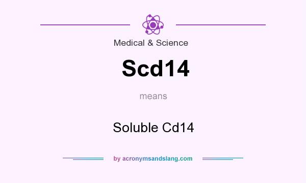 What does Scd14 mean? It stands for Soluble Cd14