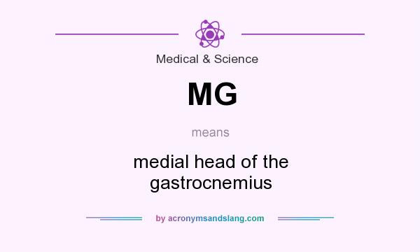 What does MG mean? It stands for medial head of the gastrocnemius