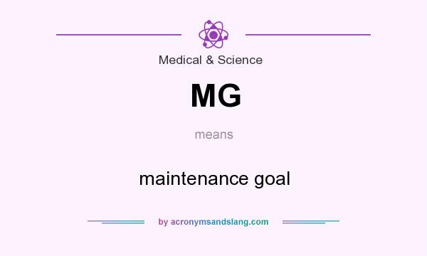 What does MG mean? It stands for maintenance goal