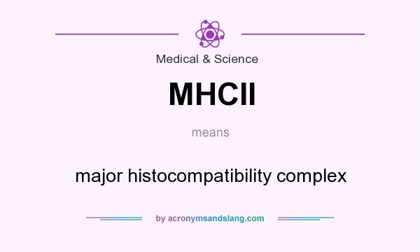 What does MHCII mean? It stands for major histocompatibility complex
