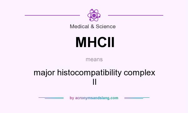What does MHCII mean? It stands for major histocompatibility complex II