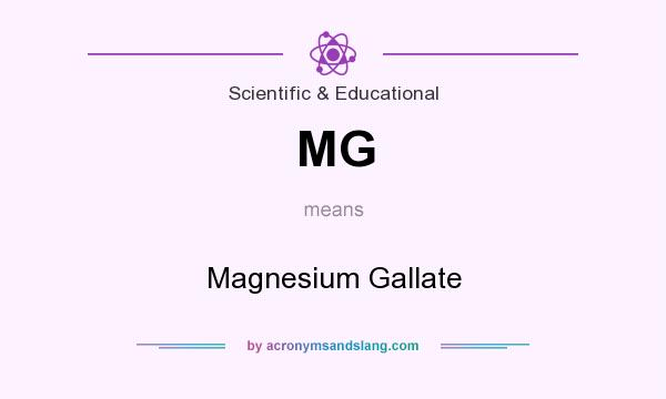 What does MG mean? It stands for Magnesium Gallate
