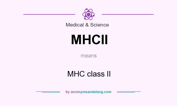 What does MHCII mean? It stands for MHC class II