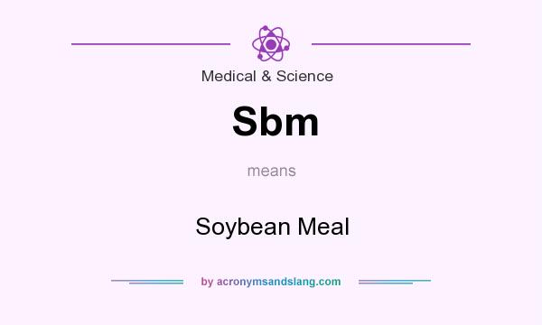 What does Sbm mean? It stands for Soybean Meal