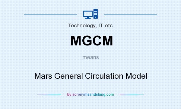 What does MGCM mean? It stands for Mars General Circulation Model